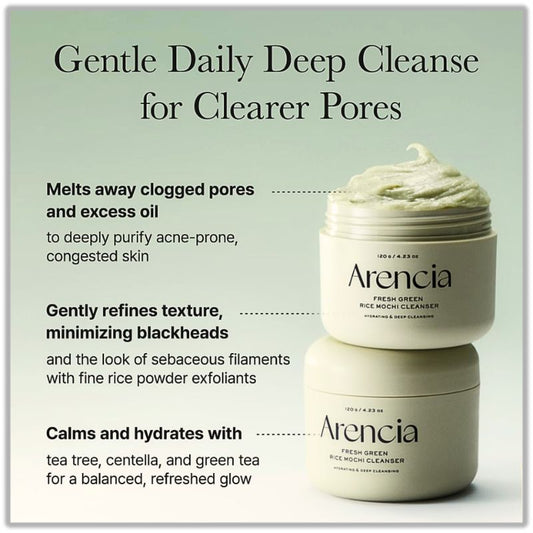 Arencia - Fresh Green Rice Mochi Cleanser -120g
