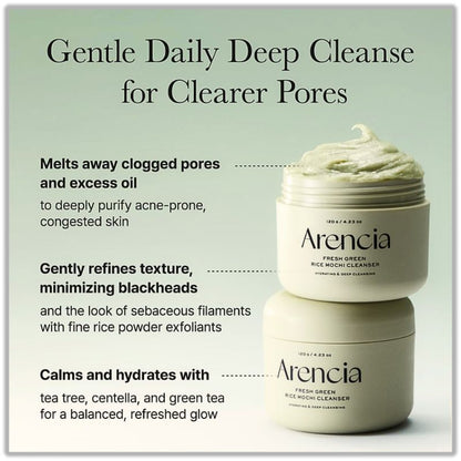 Arencia - Fresh Green Rice Mochi Cleanser -120g