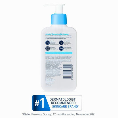 Cerave -Renewing SA Cleanser With Hyaluronic Acid, Niacinamide, & Ceramides  237ml