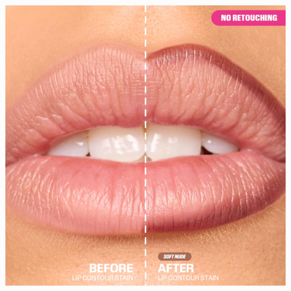 Huda Beauty - Soft Nude , Contour Lip Stain For 12 Hours Wear