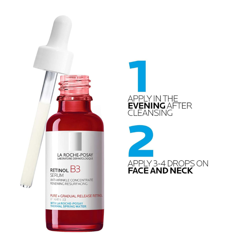 La Roche Posay -Pure  Retinol B3 Anti Aging Face Serum For Sun Damaged Skin -30Ml