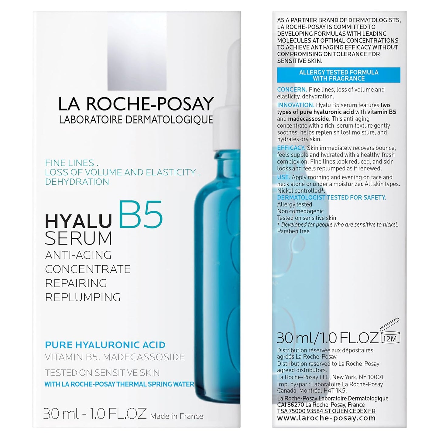 La Roche-Posay Hyalu B5 Pure Hyaluronic Acid Serum, Vitamin B5 + Hyaluronic Acid