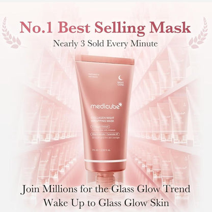 Medicube Collagen Night Wrapping Overnight Peel-Off Mask for Elasticity & Hydration