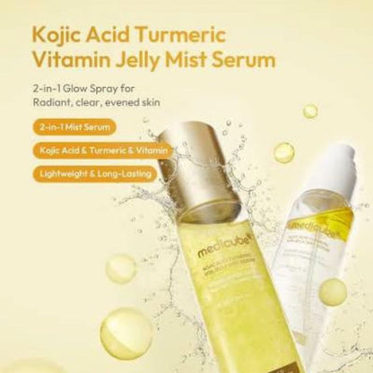 Medicube  Kojic Acid Turmeric Vita Jelly Mist Serum- 100ml – Brightening & Hydrating Facial Mist Serum