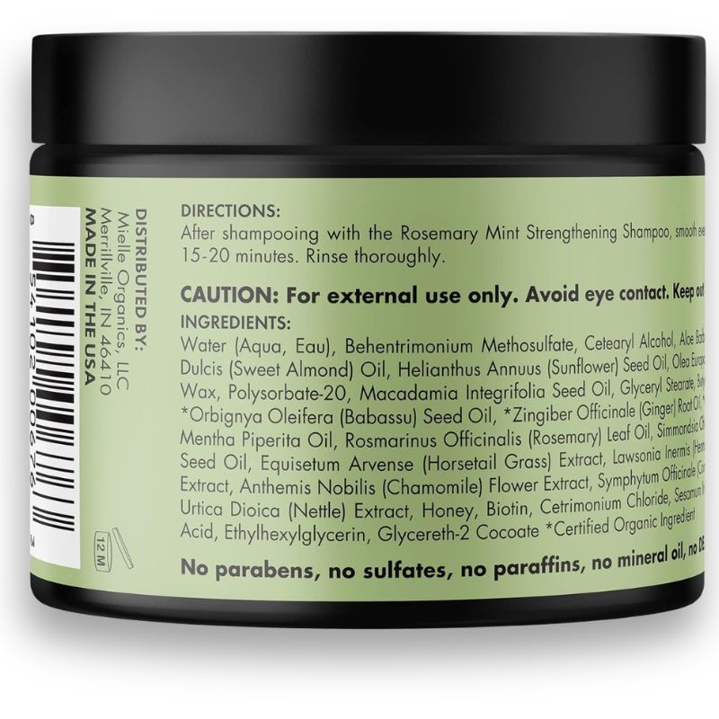 MIelle - Rosemary Mint Strengthening Hair Masque - 340g