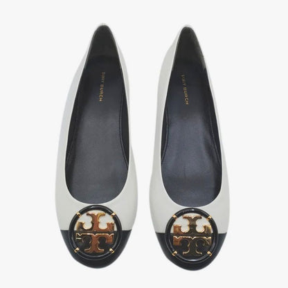 Tory Burch - Safari Crystal Block Heel Pumps – Ivory/Black