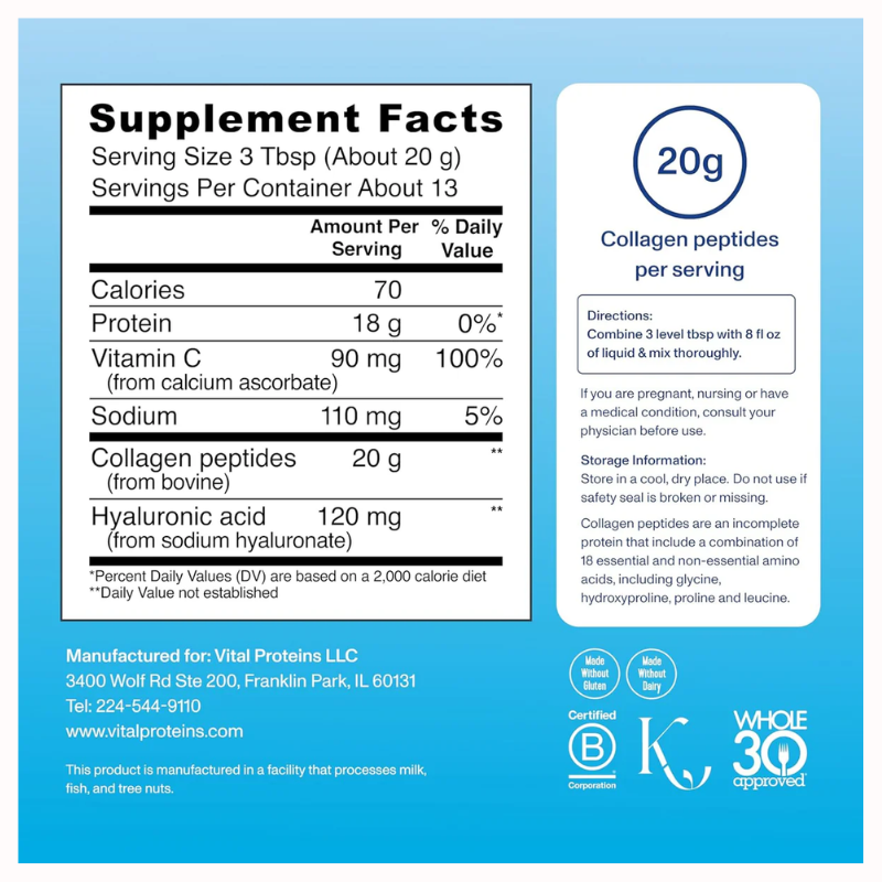 Vital Proteins' - Collagen Peptides Powder Unflavoured -10 Oz (265g)
